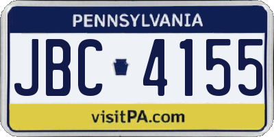 PA license plate JBC4155