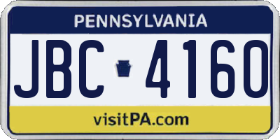 PA license plate JBC4160