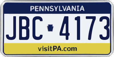 PA license plate JBC4173