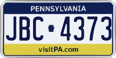 PA license plate JBC4373