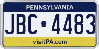 PA license plate JBC4483