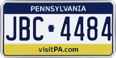 PA license plate JBC4484