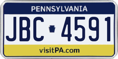 PA license plate JBC4591