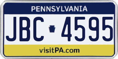 PA license plate JBC4595
