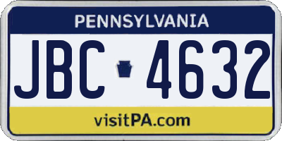 PA license plate JBC4632
