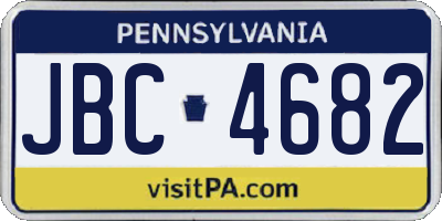PA license plate JBC4682