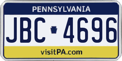 PA license plate JBC4696