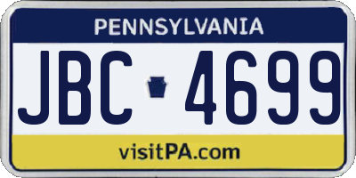 PA license plate JBC4699