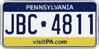 PA license plate JBC4811