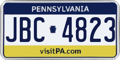 PA license plate JBC4823