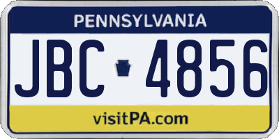 PA license plate JBC4856