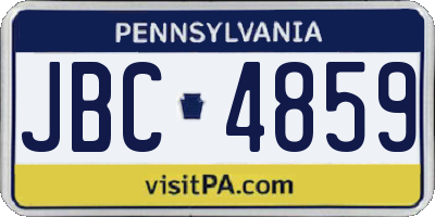 PA license plate JBC4859