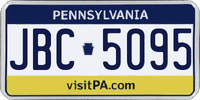 PA license plate JBC5095