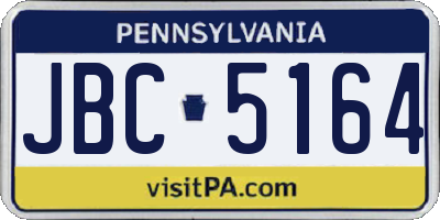 PA license plate JBC5164