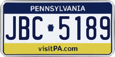 PA license plate JBC5189