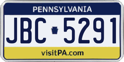 PA license plate JBC5291