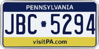 PA license plate JBC5294