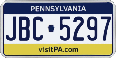 PA license plate JBC5297