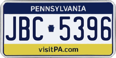 PA license plate JBC5396