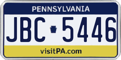 PA license plate JBC5446