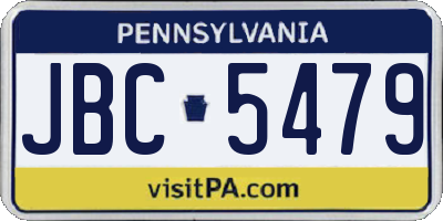 PA license plate JBC5479