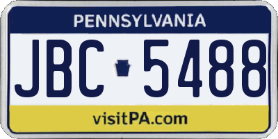 PA license plate JBC5488