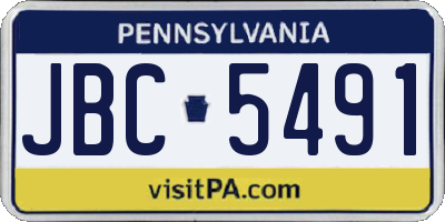 PA license plate JBC5491