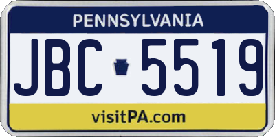 PA license plate JBC5519