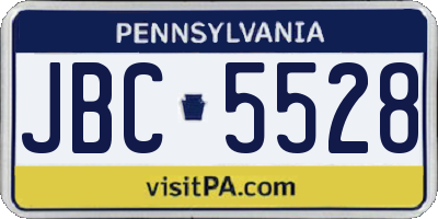 PA license plate JBC5528