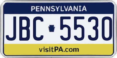 PA license plate JBC5530