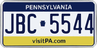 PA license plate JBC5544