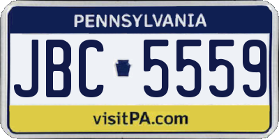 PA license plate JBC5559