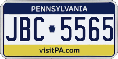 PA license plate JBC5565