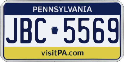 PA license plate JBC5569