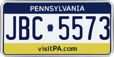 PA license plate JBC5573