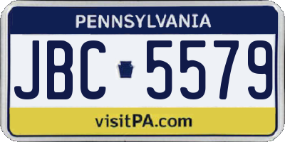 PA license plate JBC5579