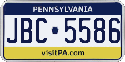 PA license plate JBC5586