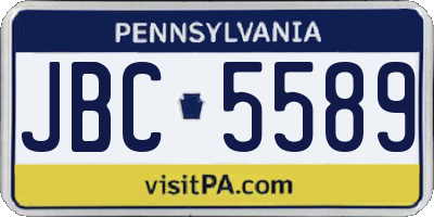 PA license plate JBC5589