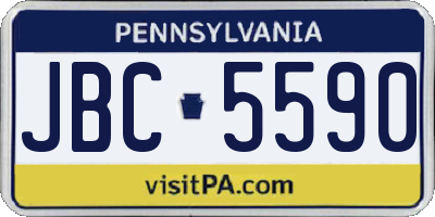 PA license plate JBC5590