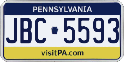 PA license plate JBC5593