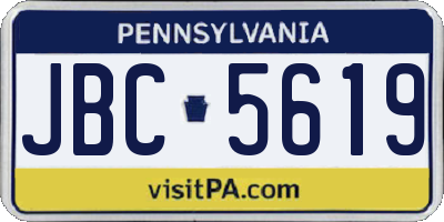 PA license plate JBC5619