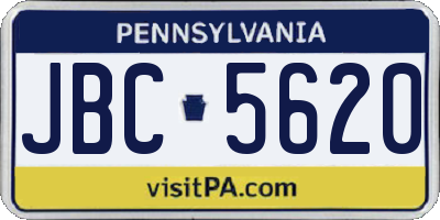 PA license plate JBC5620