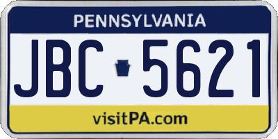 PA license plate JBC5621