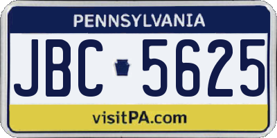 PA license plate JBC5625