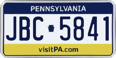 PA license plate JBC5841