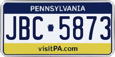PA license plate JBC5873