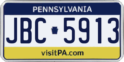 PA license plate JBC5913
