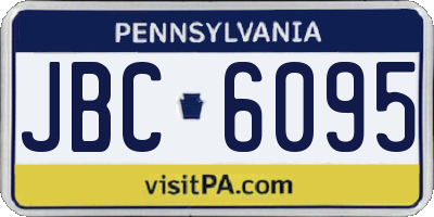 PA license plate JBC6095