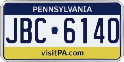 PA license plate JBC6140