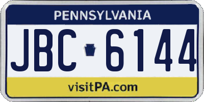 PA license plate JBC6144